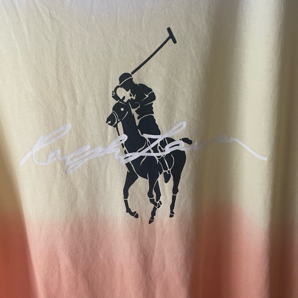 Polo Ralph Lauren Dip-Dye Ombré Big Pony Graphic Short Sleeve T-Shirt XL - Picture 5 of 7
